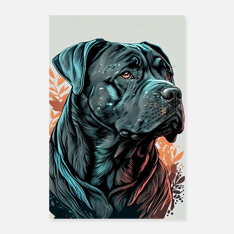 Cane Corso Hund Drawn Poster 40x60 cm