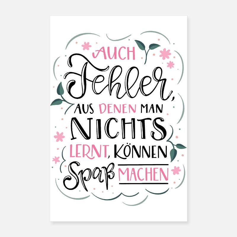 Fehler die Spaß machen Poster 40x60 cm
