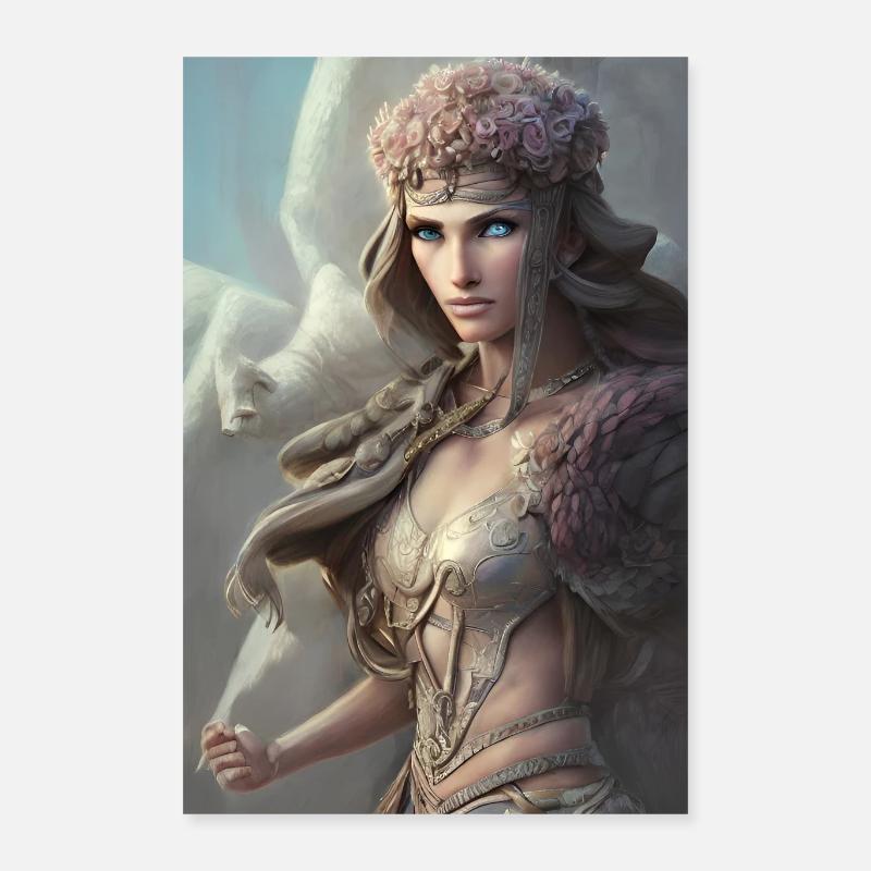 Kriegerin der Wölfe Poster 40x60 cm