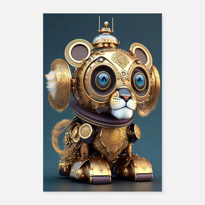 Mignon Clockwork Baby Lion Android Poster 40 x 60 cm