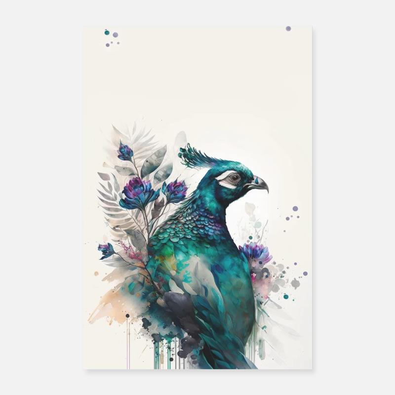 Peacock Poster 16" x 24" (40x60 cm)