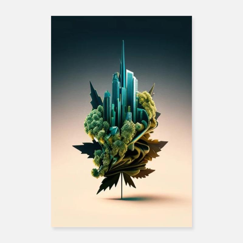 Cannabis Chanvre Feuille de marijuana Poster 40 x 60 cm