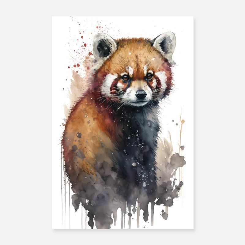 roter panda kleiner panda süß kawaii Poster 40x60 cm