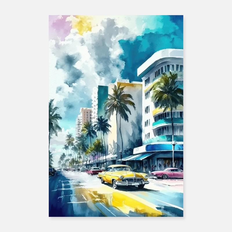 Miami Beach Poster 16" x 24" (40x60 cm)