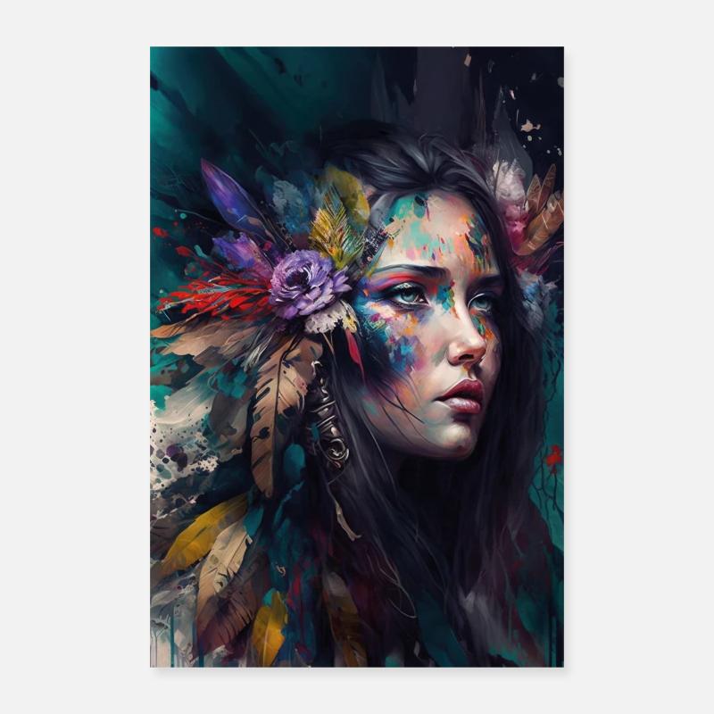 Femme - Poster 40 x 60 cm - blanc