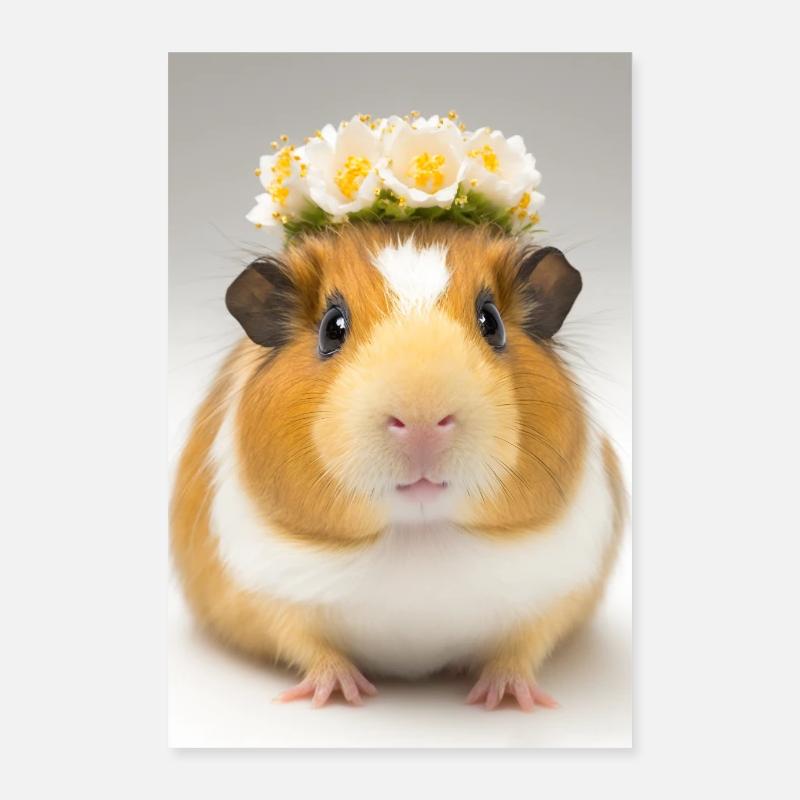 Affiche Couronne de fleurs de cochon d’Inde Poster 40 x 60 cm
