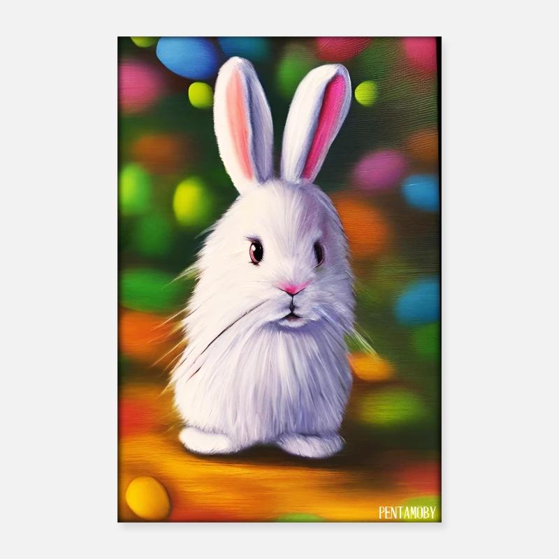Rabbit Easter Easter Pet Easter Holiday Poster 16" x 24" (40x60 cm)