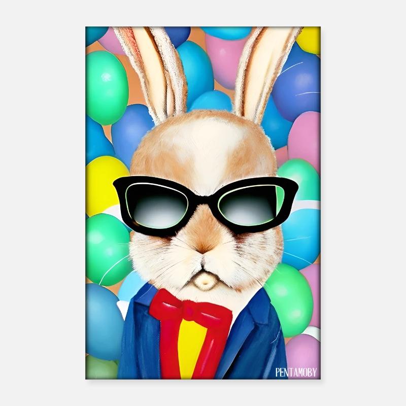 Easter Sunglasses Easter Pet Party Poster 16" x 24" (40x60 cm)