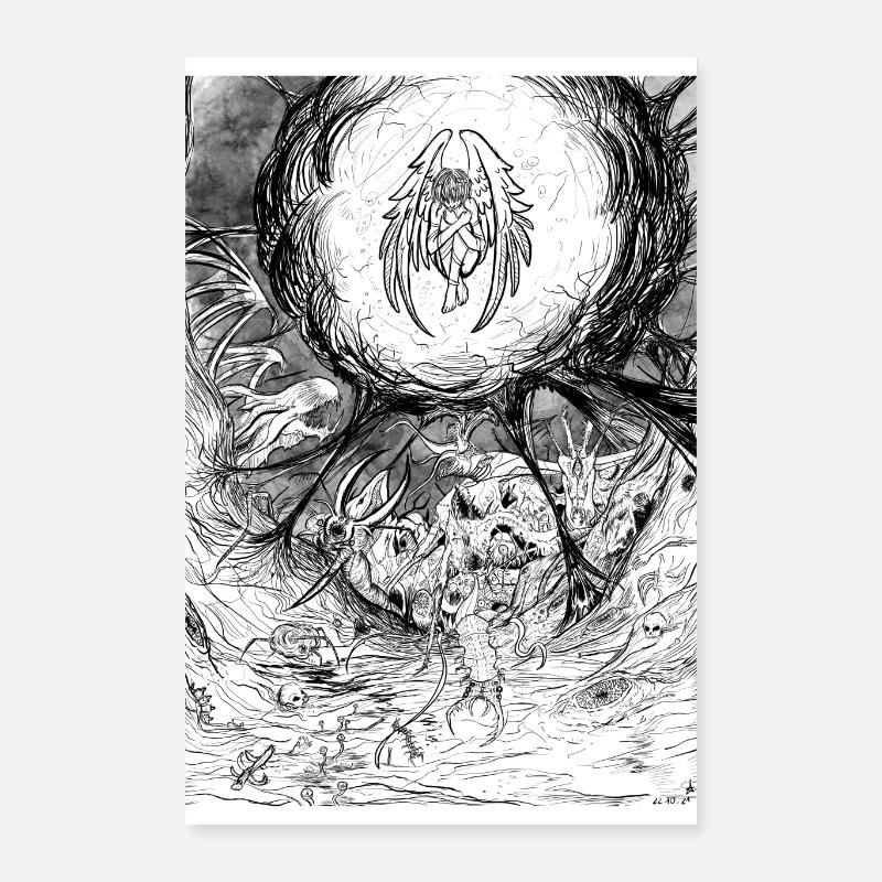 Die Strafe - Poster 40x60 cm - Weiß