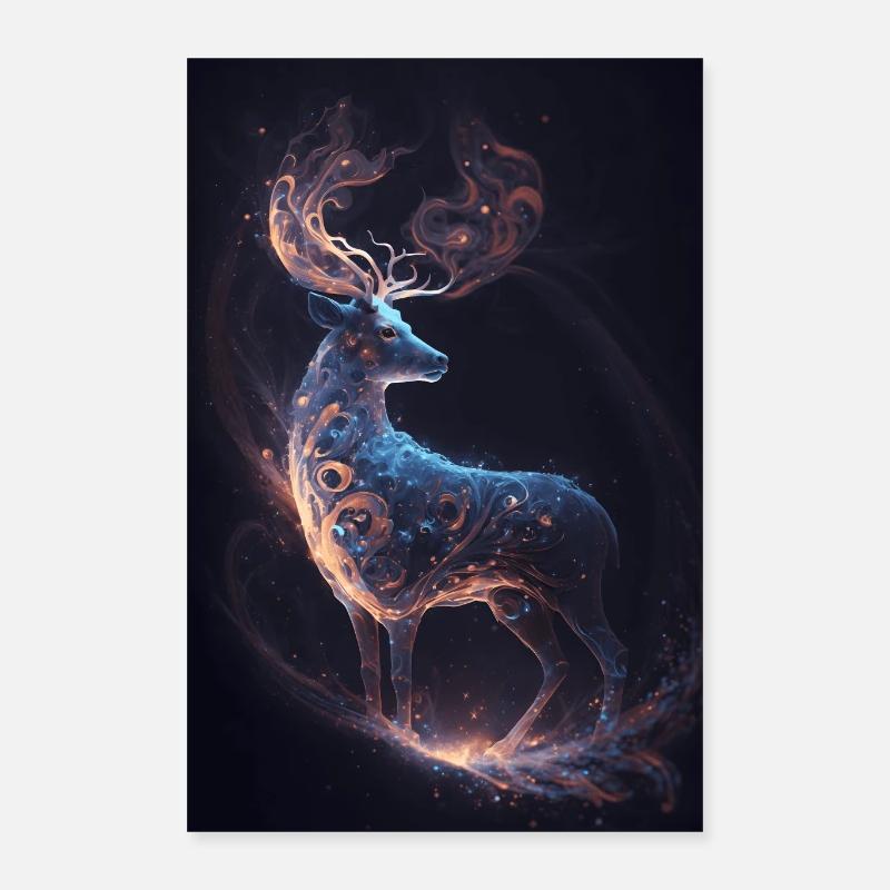 Galaxy Deer Poster 40x60 cm