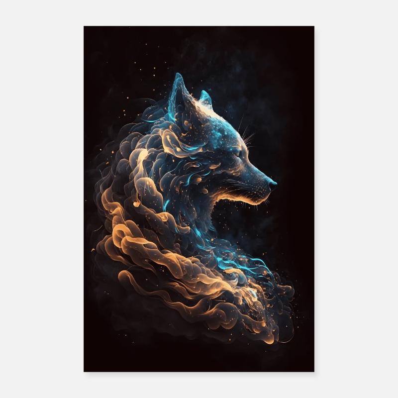 Galaxy Wolf Poster 40x60 cm