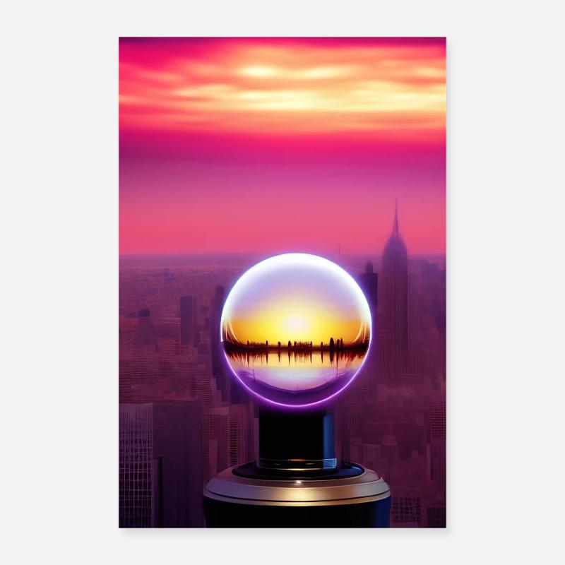 City Sphere Poster 16" x 24" (40x60 cm)