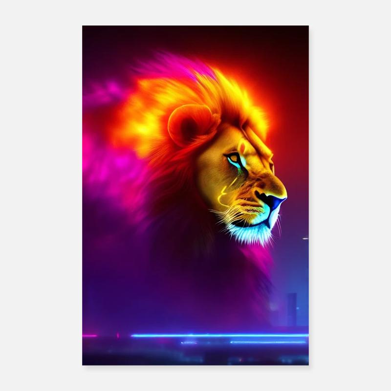 Löwen Kopf Poster 40x60 cm