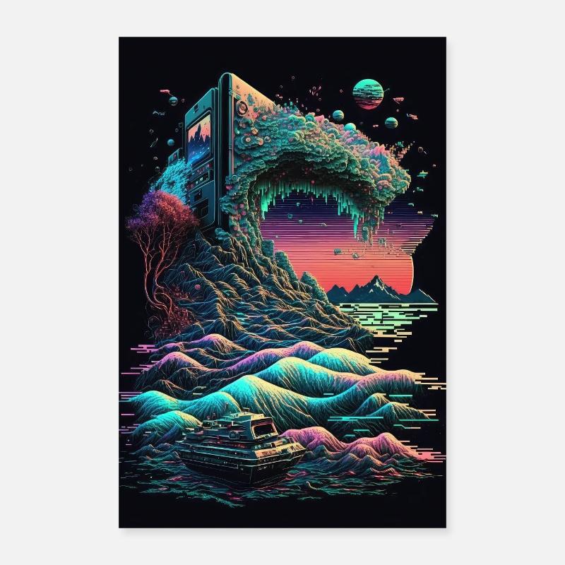 Retro Gaming Gamer Poster 16" x 24" (40x60 cm)