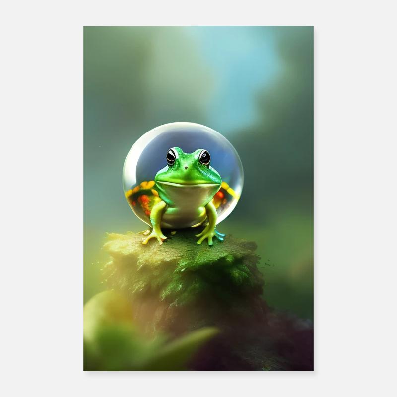 Frosch Kugel Poster 40x60 cm