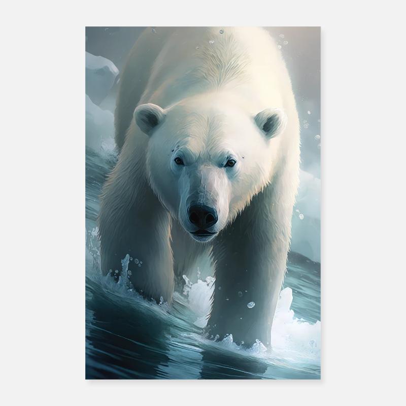 Ours blanc Poster 40 x 60 cm