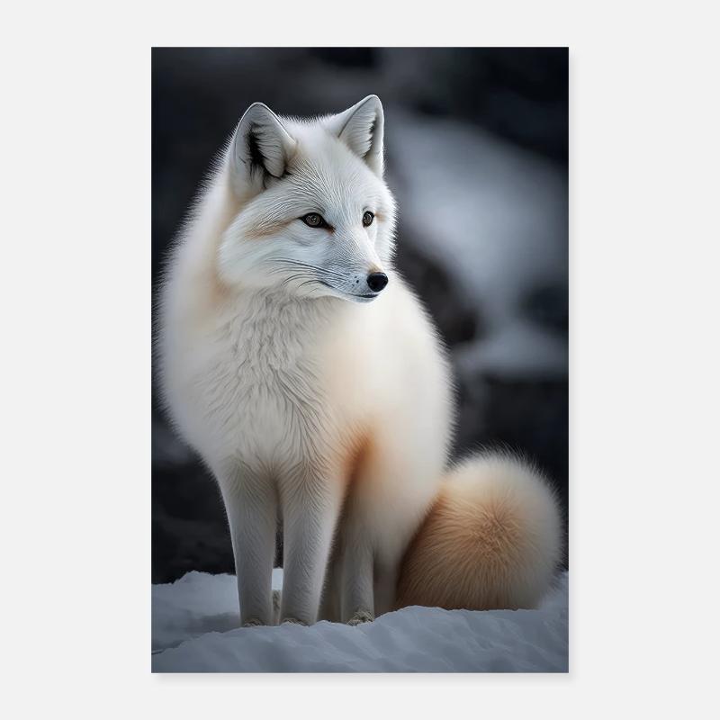 Renard polaire Poster 40 x 60 cm