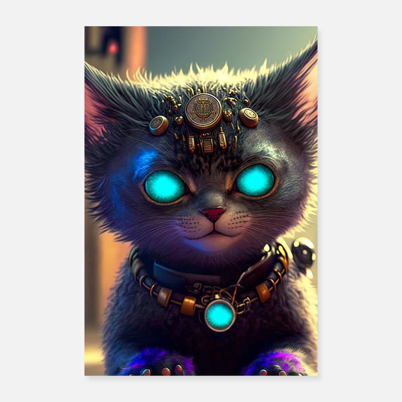Fantasy black cat Poster 16" x 24" (40x60 cm)