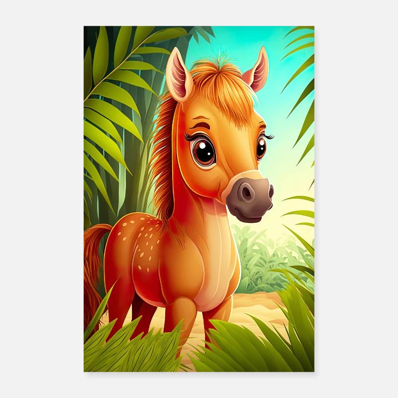 Portrait de bébé cheval Poster 40 x 60 cm