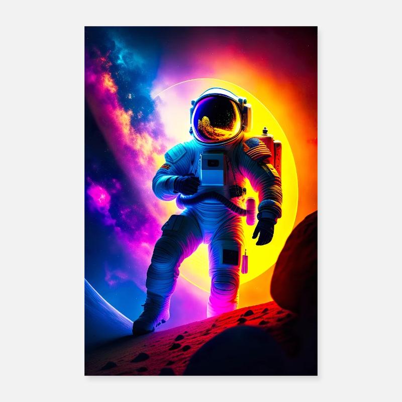 Astronaute dans l’espace Poster 40 x 60 cm