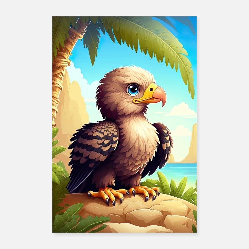 Portrait de bébé aigle Poster 40 x 60 cm