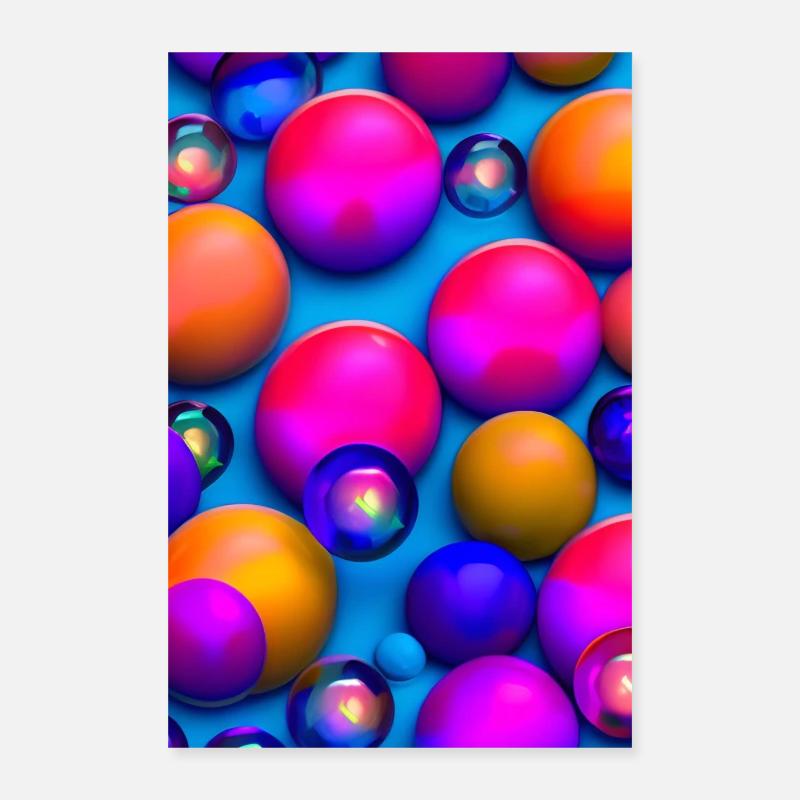 Bunte Blasen Poster 40x60 cm