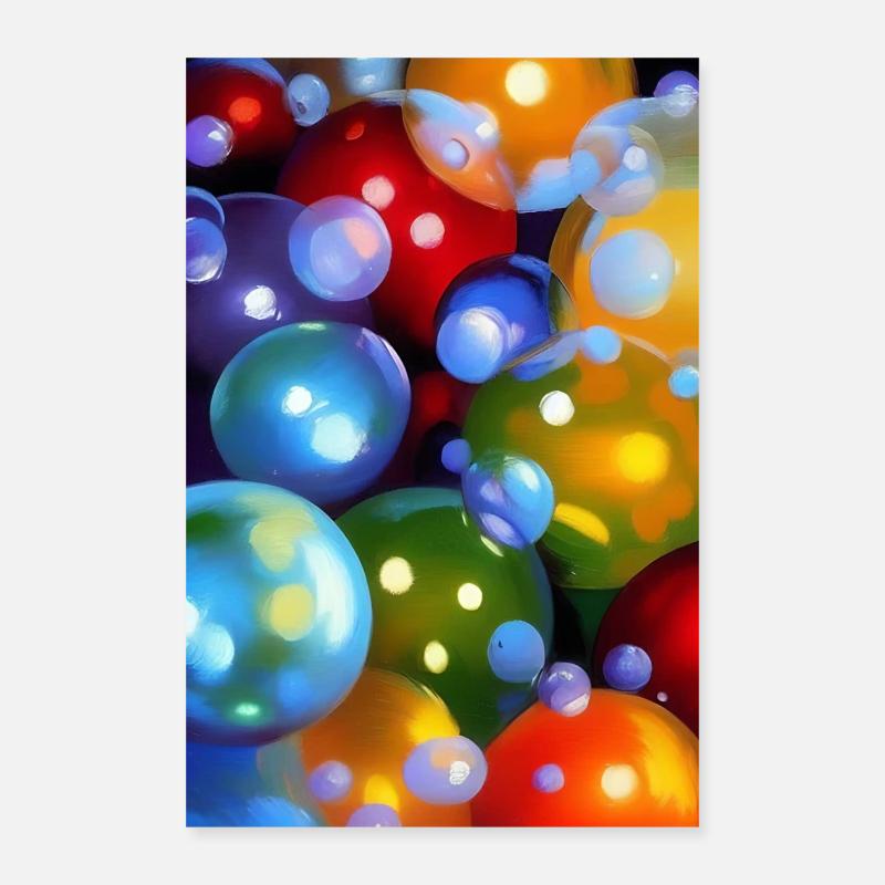 Bunte Blasen Poster 40x60 cm