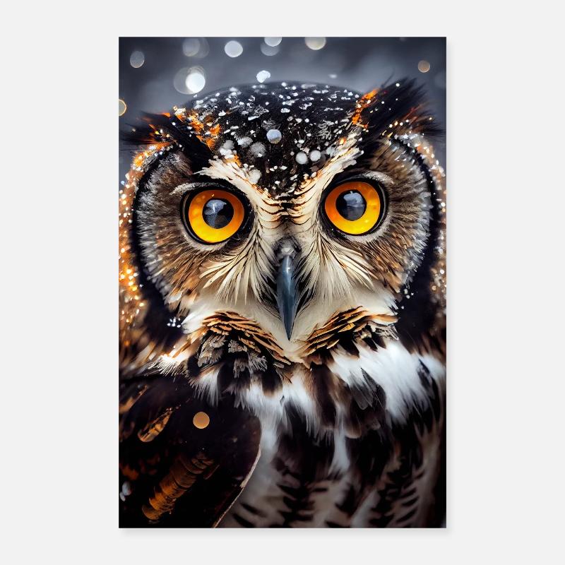 Eule Vogel Tier Eulen Eye Poster 40x60 cm