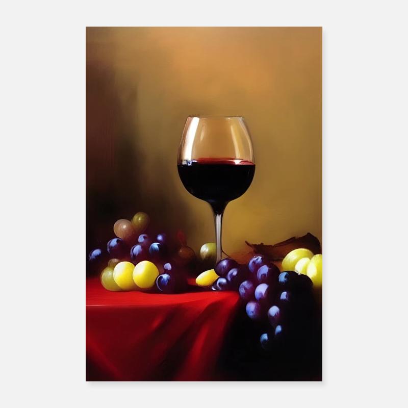 Buveurs de vin Poster 40 x 60 cm