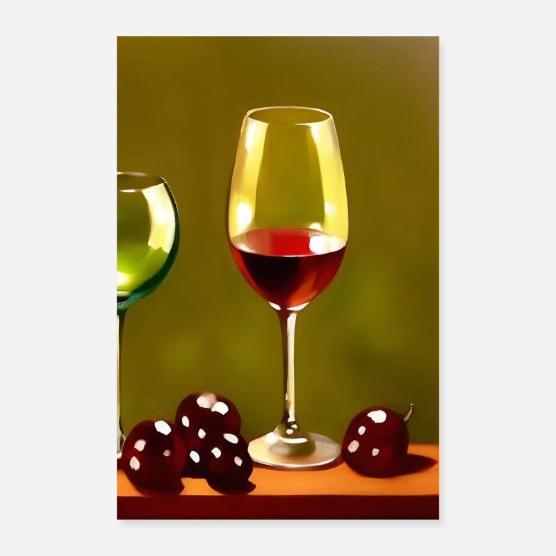 Wein Trinker Poster 40x60 cm