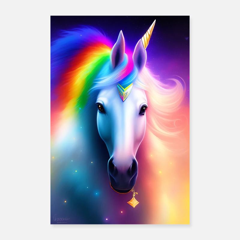 Licorne Poster 40 x 60 cm