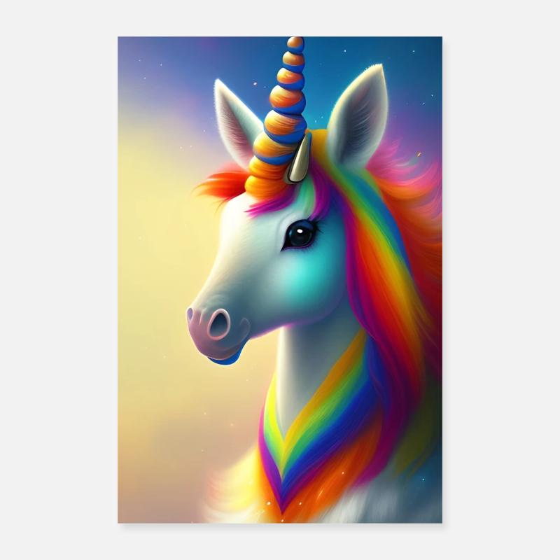 Licorne Poster 40 x 60 cm