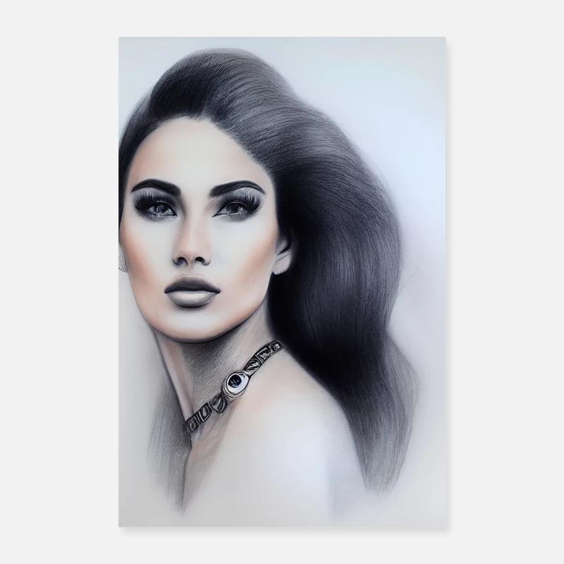 Frau mit Schmuck Poster 40x60 cm