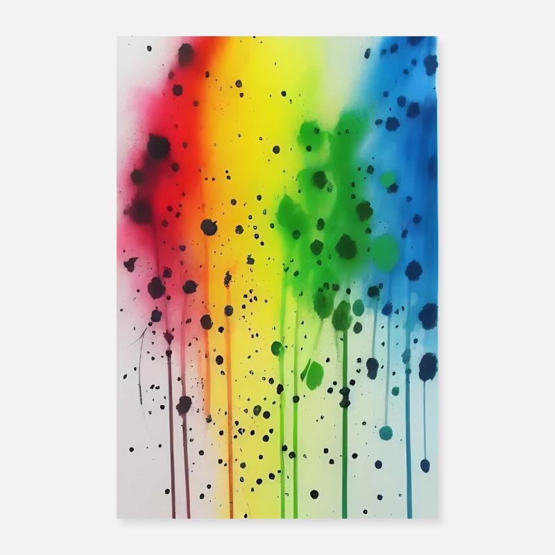 Éclaboussures de peinture Poster 40 x 60 cm