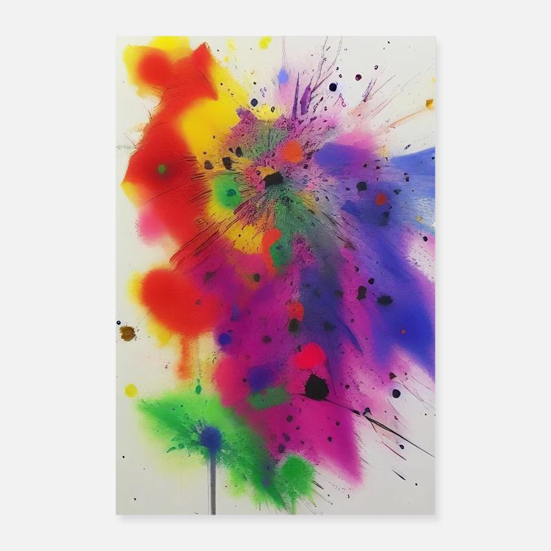 Éclaboussures de peinture Poster 40 x 60 cm