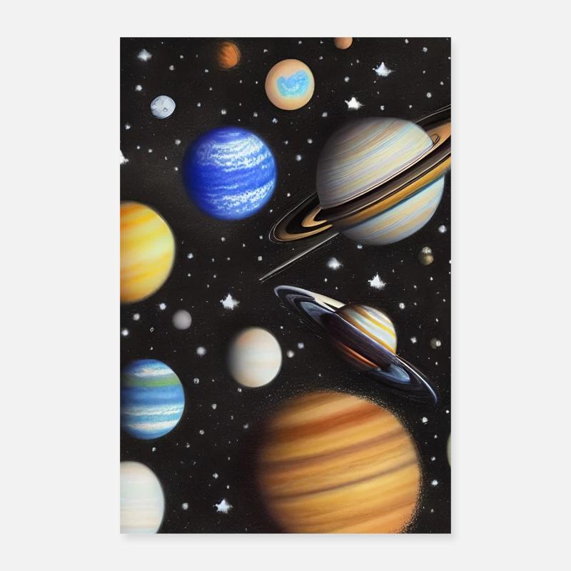 Space and planets Poster 16" x 24" (40x60 cm)