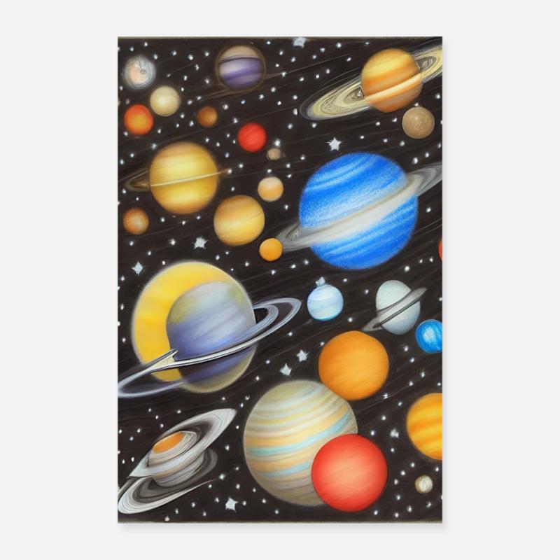Espace et planètes Poster 40 x 60 cm