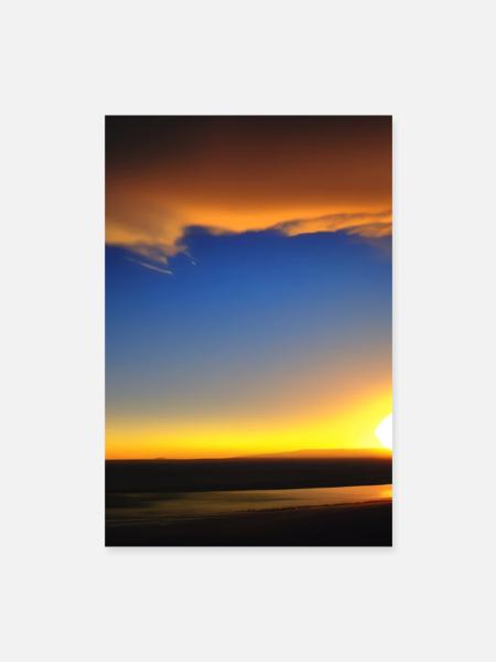Horizont - Poster 40x60 cm - Weiß
