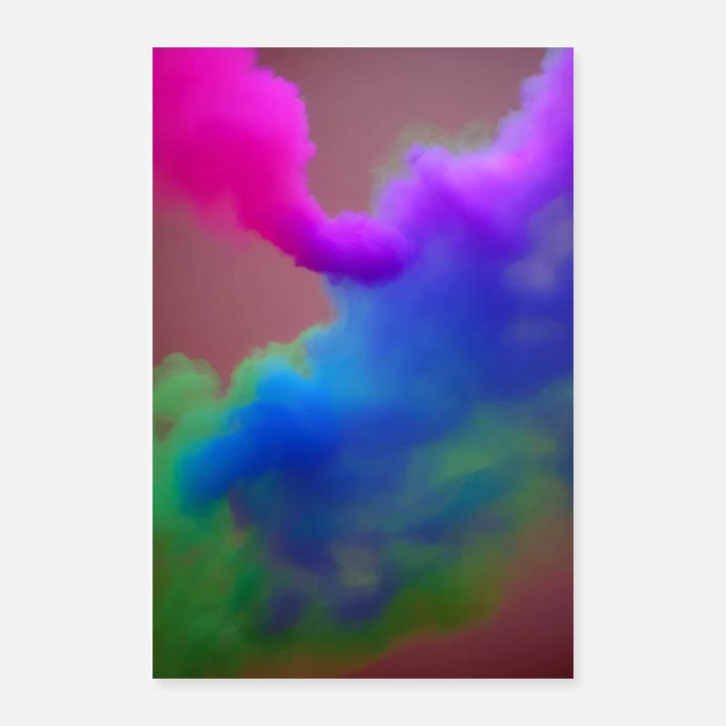 Bunt - Poster 40x60 cm - Weiß