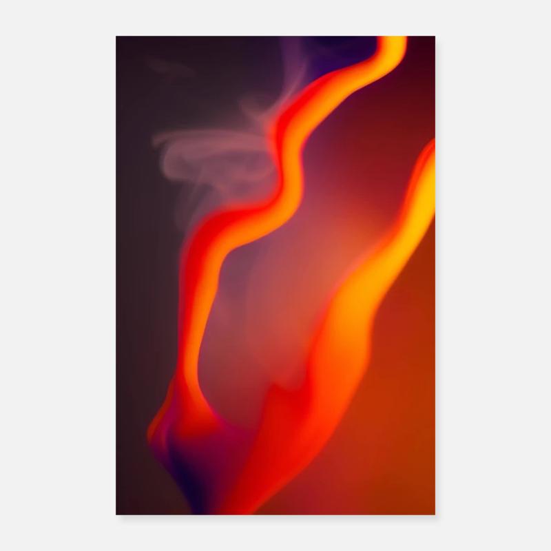 Flamme - Poster 40 x 60 cm - blanc