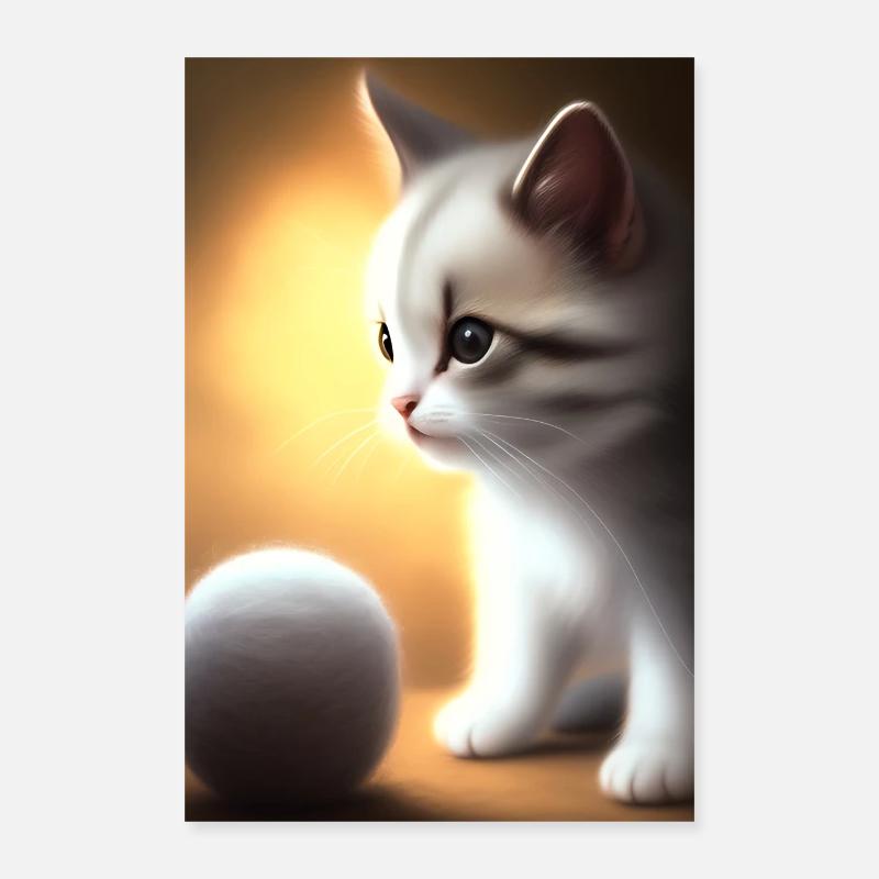 Petit bébé chat mignon Poster 40 x 60 cm