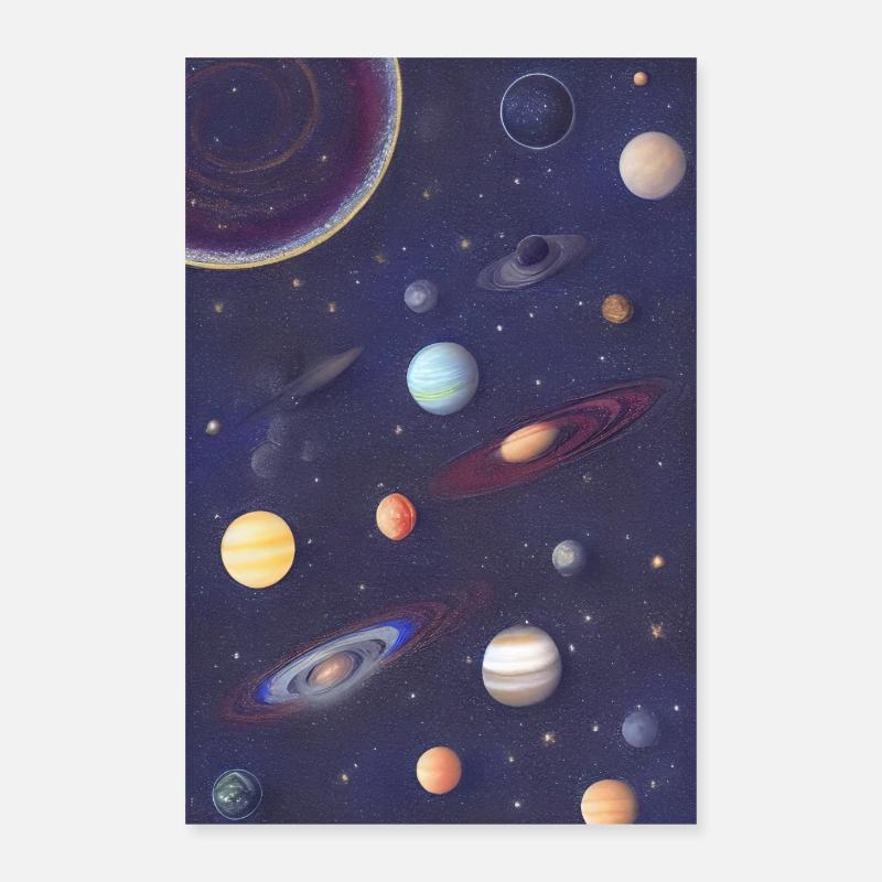 Espace et planètes Poster 40 x 60 cm