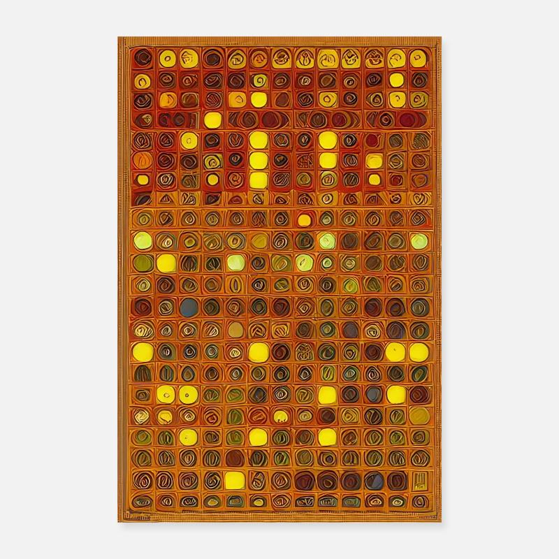 Vintage Pattern Poster 16" x 24" (40x60 cm)