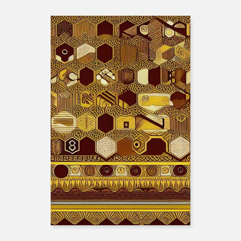 Vintage Pattern Poster 16" x 24" (40x60 cm)