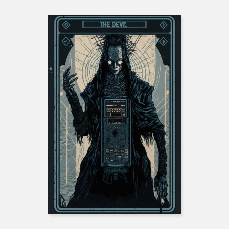 Diable - Poster 40 x 60 cm - blanc