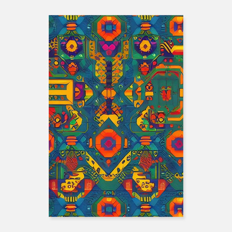 Retro Pattern Poster 16" x 24" (40x60 cm)