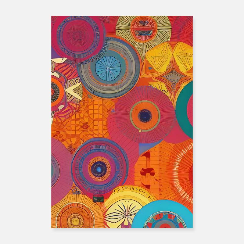 Retro Pattern Poster 16" x 24" (40x60 cm)