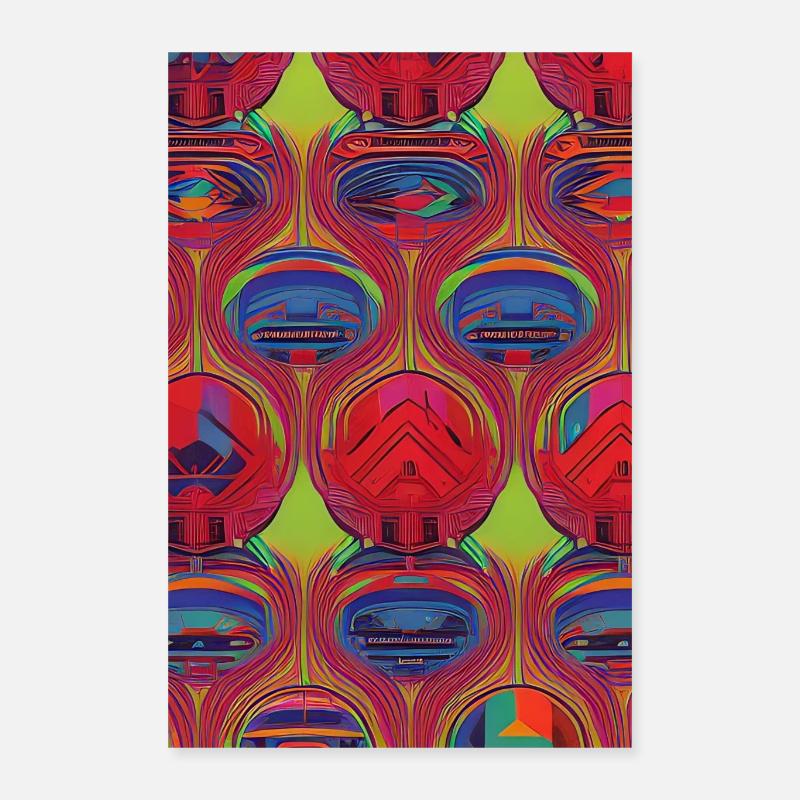 Retro Pattern Poster 16" x 24" (40x60 cm)