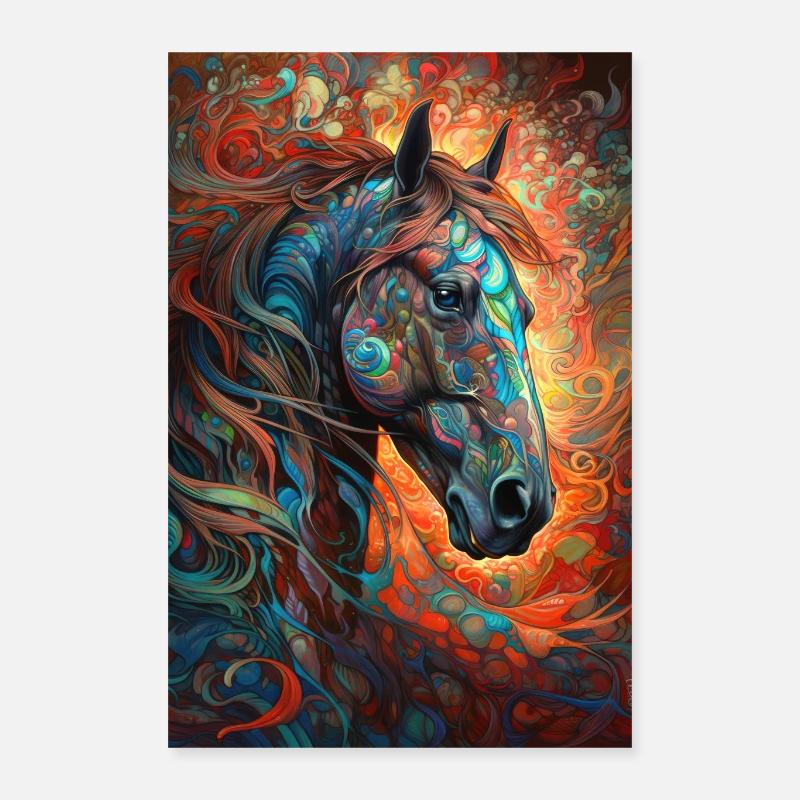 Le cheval Full Bloom Poster 40 x 60 cm