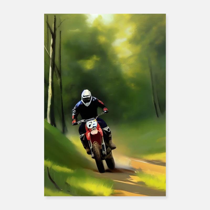 Motocross Riding Poster 16" x 24" (40x60 cm)